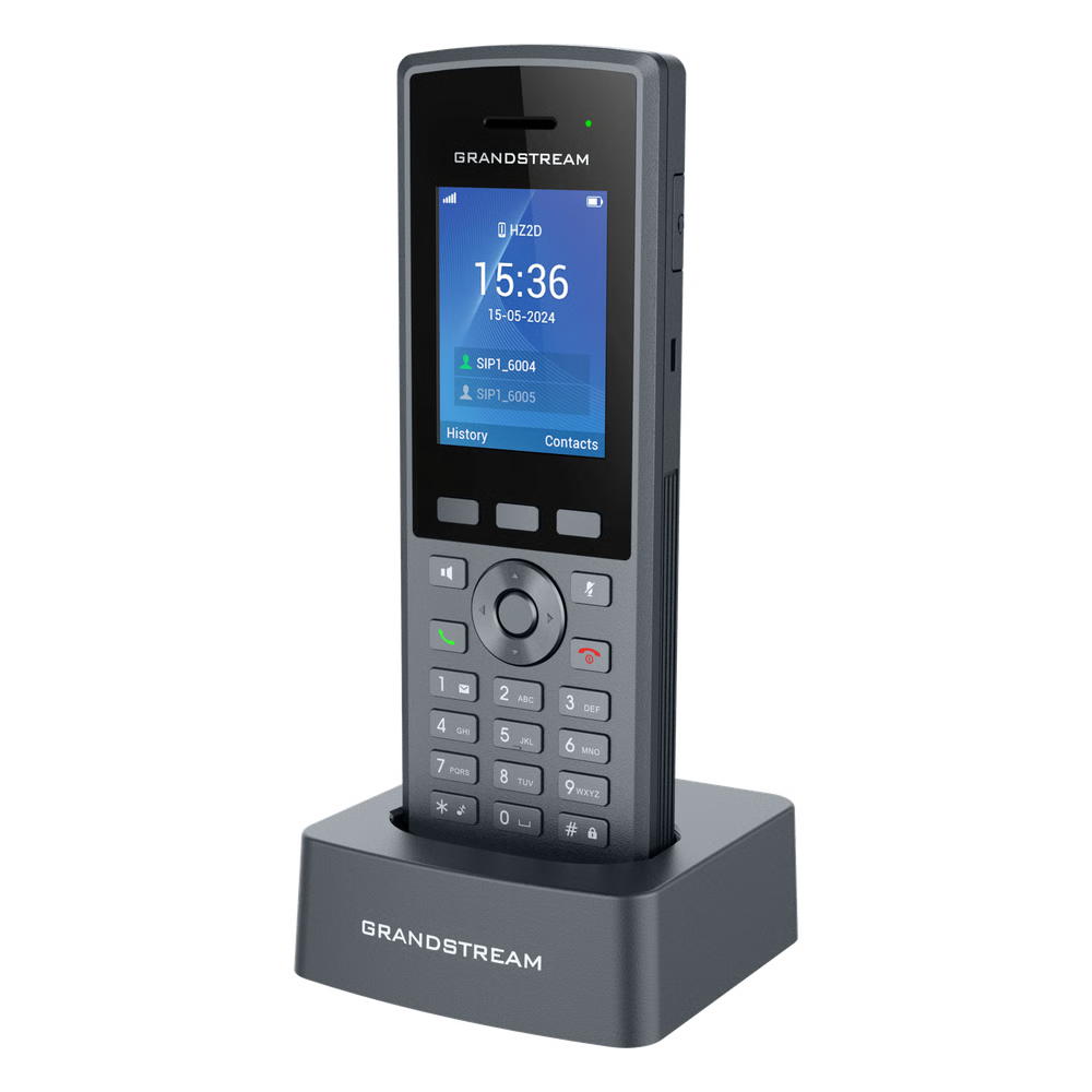 TELÉFONO INALÁMBRICO DECT HD REFORZADO DP735 / 20 CUENTAS SIP / PANTALLA TFT LCD 2.4 PULGADAS / ALCANCE 400 M EXTERIORES / IP67 / AUDIO FULL HD / BATERÍA 2000 MAH / COMPATIBLE CON ESTACIONES BASE DP750, DP752, DP755