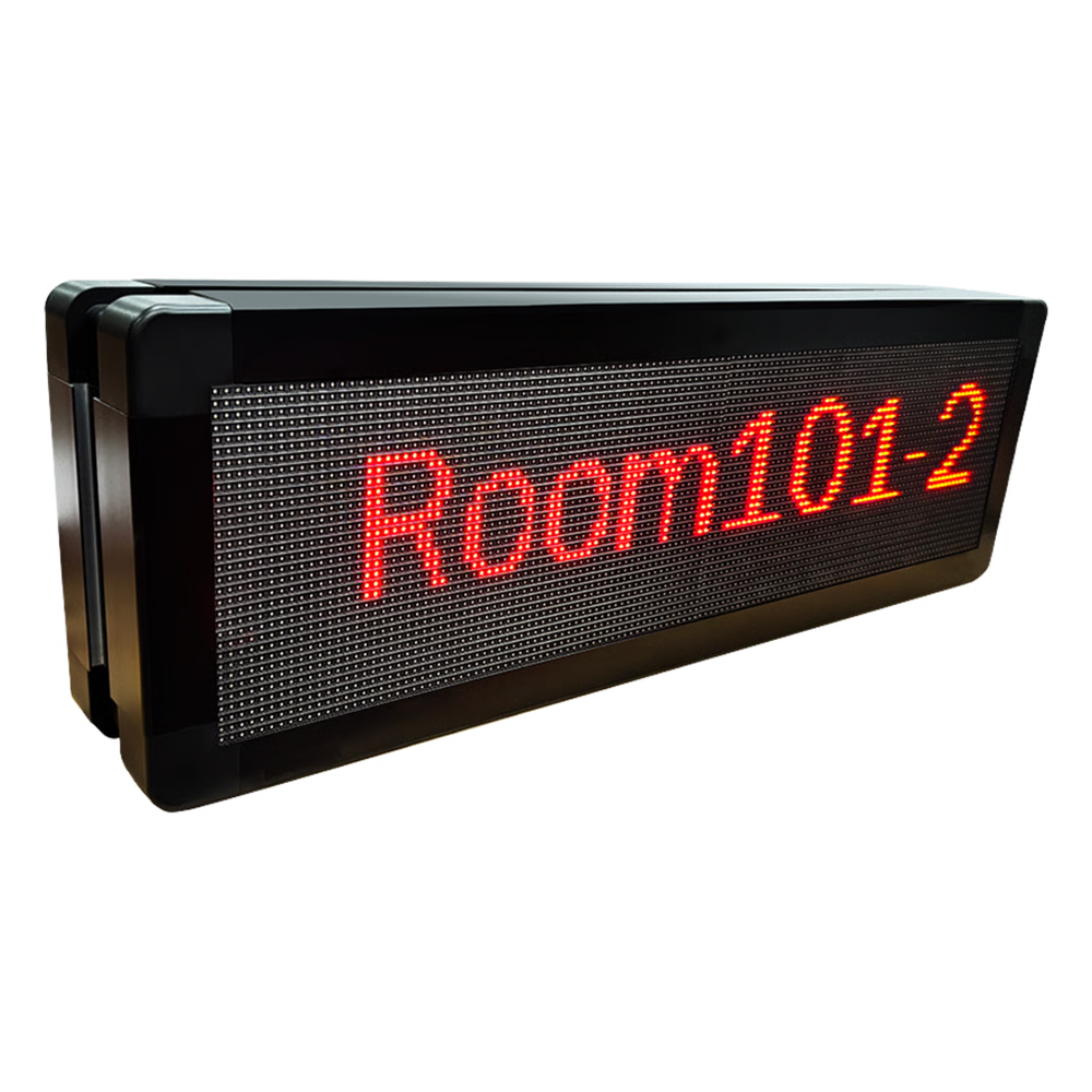 PANTALLA LED DE PASILLO PARA HOSPITAL/ASILOS, DOBLE CARA, MATRIZ 128×32, INDICADORES RGB, PARA SOLUCIÓN DE ENFERMERÍA FANVIL