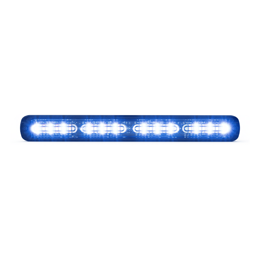 LUZ DE ADVERTENCIA GIGA THIN DE 48 LED, QUADCOLOR ROJO/AZUL/AMBAR/BLANCO ,11 PULGADAS, CON FUNCIONALIDAD DE DIRECTOR DE TRAFICO