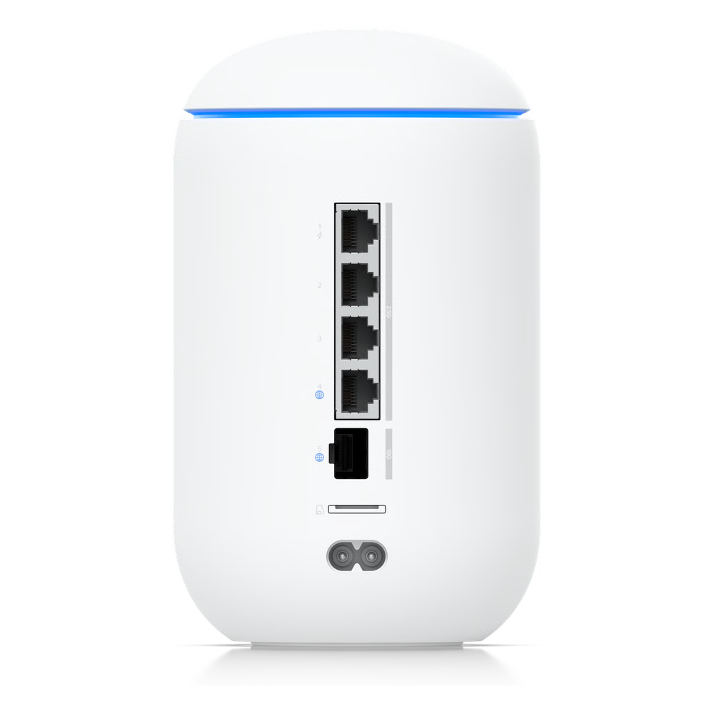 UNIFI DREAM ROUTER WIFI 7, CLOUD GATEWAY / ADMINISTRA TODAS LAS LÍNEA UNIFI, HASTA 50 DISPOSITIVOS, HASTA 500 CLIENTES / (3) PTS 2.5G RJ45 LAN / (1) SFP+ 10G Y (1) 2.5G RJ45 WAN