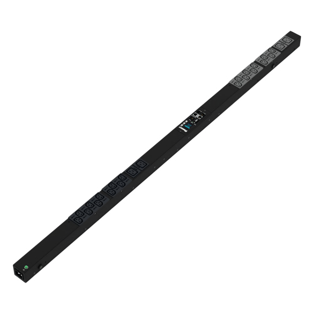 PDU G6 MONITOREABLE (MI) PARA DISTRIBUCIÓN DE ENERGÍA, ENCHUFE DE ENTRADA NEMA L6-20P, CON 20 SALIDAS C13 Y 4 C19, DE INSTALACIÓN VERTICAL, 208 VCA, 20 AMP