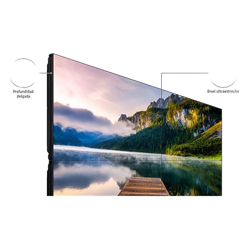 KIT DE VIDEO WALL LCD 2X3 / 6 PANTALLAS DE 55" VM55BU PARA CONEXION DAISY CHAIN / INCLUYE MONTAJES DE PARED PEERLESS DS-VW765-LAND