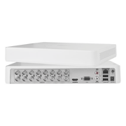 DVR 16 CANALES TURBOHD + 2 CANALES IP / 2 MEGAPIXEL (1080P) LITE / ACUSENSE LITE (EVITA FALSAS ALARMAS) / AUDIO POR COAXITRON Y BIDIRECCIONAL / 1 BAHÍA DE DISCO DURO / H.265+ / SALIDA DE VIDEO FULL HD