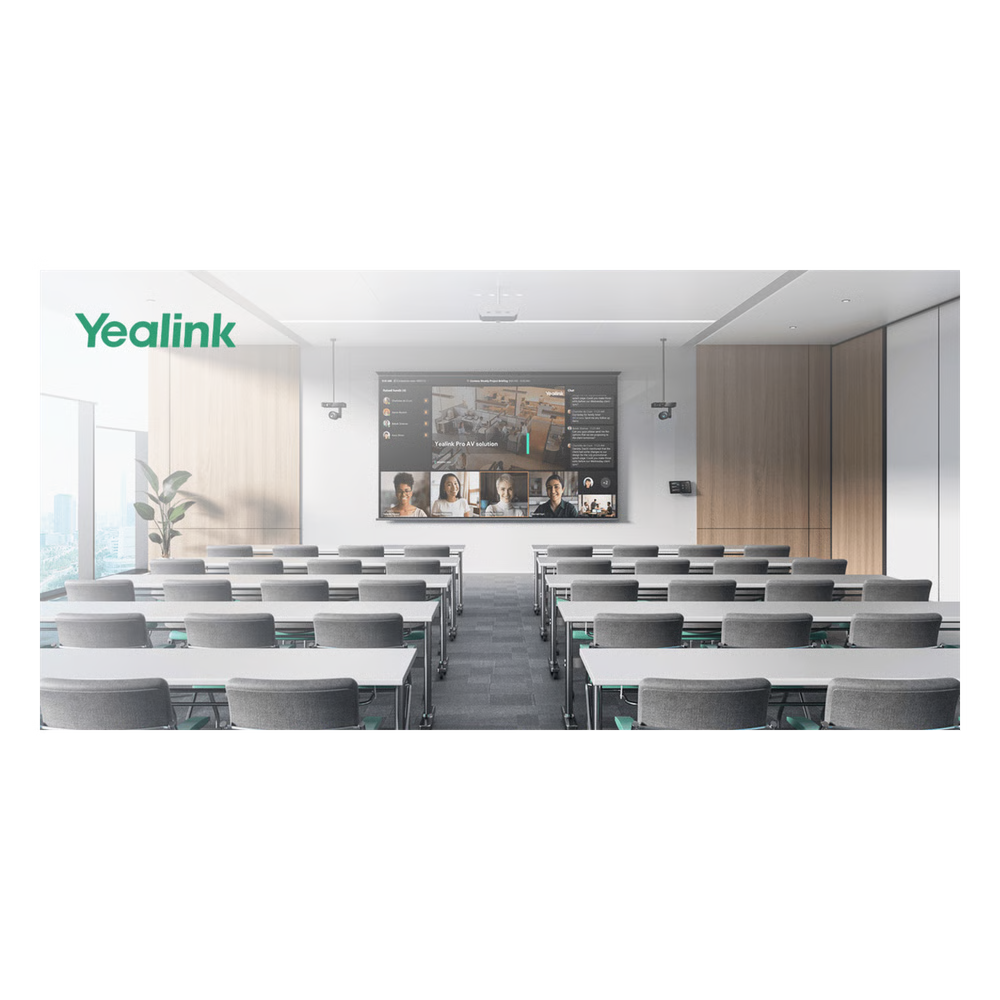 SISTEMA DE VIDEOCONFERENCIA YEALINK MVCS90 PARA MICROSOFT TEAMS ROOMS IDEAL PARA SALAS GRANDES CON SEGUIMIENTO INTELIGENTE Y AUDIO PROFESIONAL.