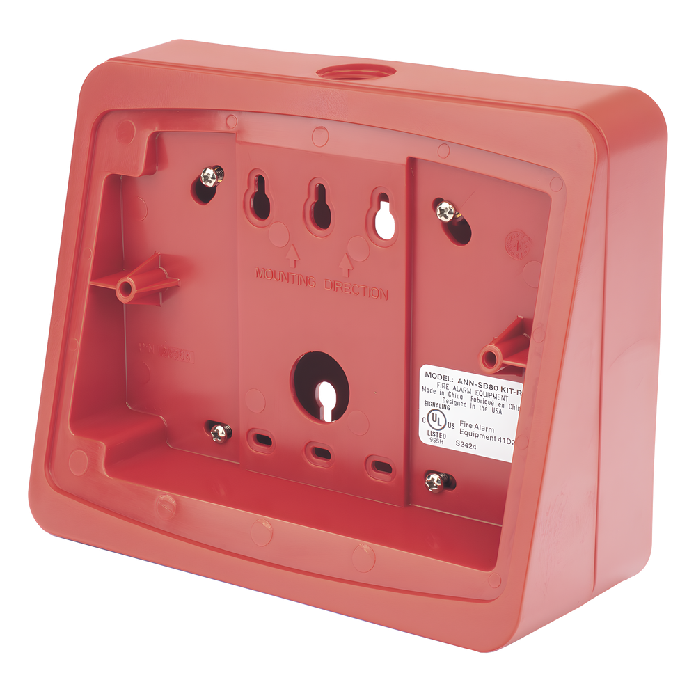 FIRE-LITE ANN-SB80-KITR - CAJA DE MONTAJE EN SUPERFICIE / PARA ANUNCIADOR REMOTO / ÁNGULO 15° / ENTRADAS 1/2 IN NPT / CO