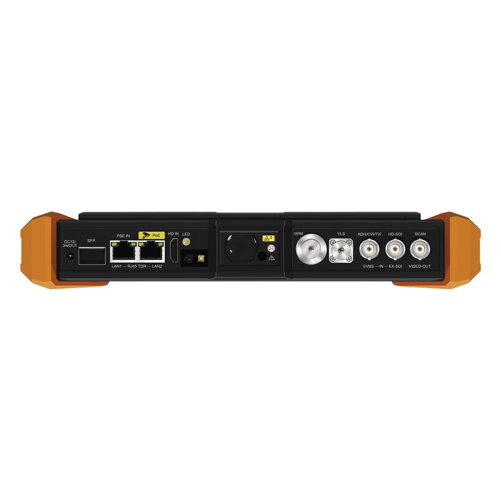 TESTER PROFESIONAL MULTIFUNCIÓN | PANTALLA TÁCTIL 7" | LÁSER INTEGRADO | CÁMARA INTEGRADA | PRUEBA IP/HD COAXIAL | 4K/8K | H.265/H.265 | ONVIF | WIFI | ANALIZADOR DE CABLE | MEDIDOR DE POTENCIA ÓPTICA Y RED | TDR |