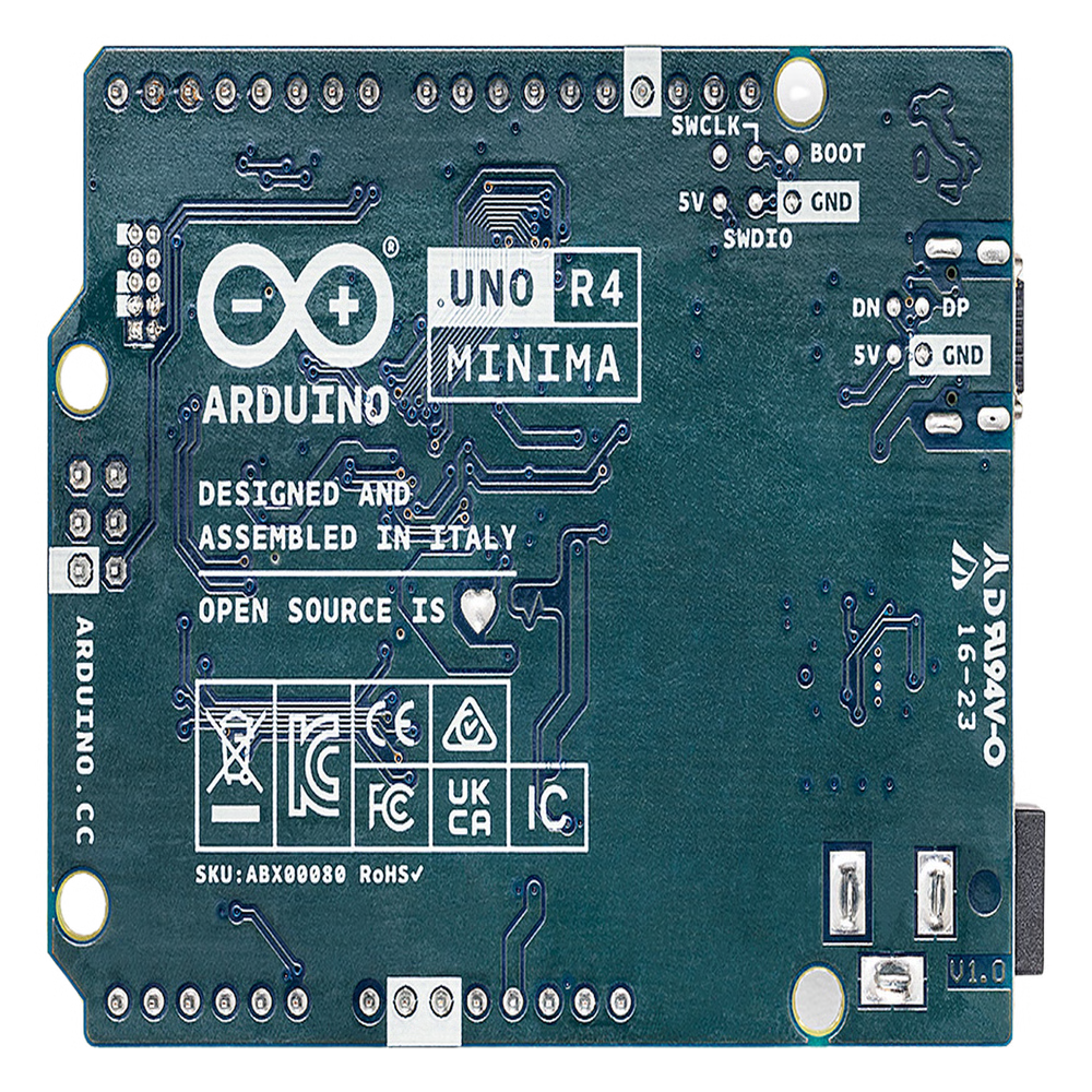 ARDUINO UNO REV4 MINIMA / IDEAL PARA PROYECTOS EMBEBIDOS / CONVERTIDOR DIGITAL A ANALÓGICO  DAC / ADC DE 14 BITS / RTC / USB TIPO C