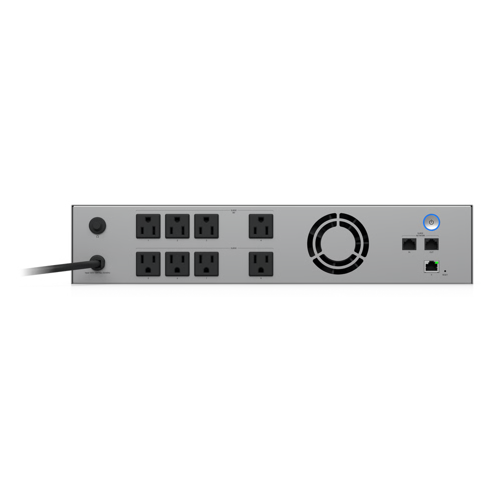 UNIFI UPS RACKMOUNT / 1.5KVA 1000W / 8 CONTACTOS NEMA 5-15R / BATERÍA REEMPLAZABLE 216WH / 8 MINUTOS AUTONOMÍA MEDIA CARGA / GRACEFUL SHUTDOWN UNVR-UNAS / SOPORTE NUT