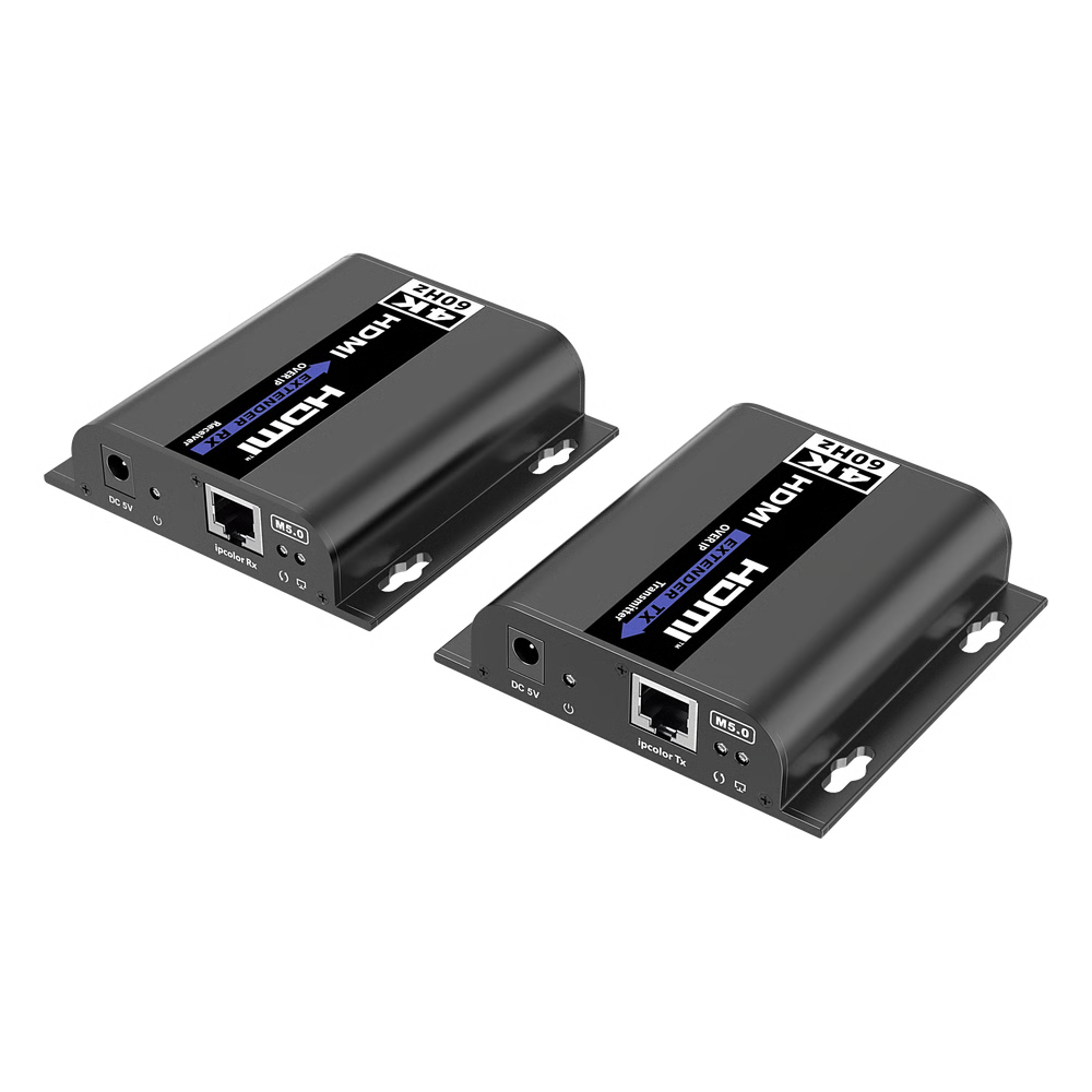 KIT EXTENSOR HDMI | AV SOBRE IP | 4K@60HZ | 120 M | HDMI 2.0 | HDCP 2.2 | 18 GBPS | CONEXIÓN 1:1 , 1:N, N:1 , N:N | COMPATIBLE CON APP IMMS