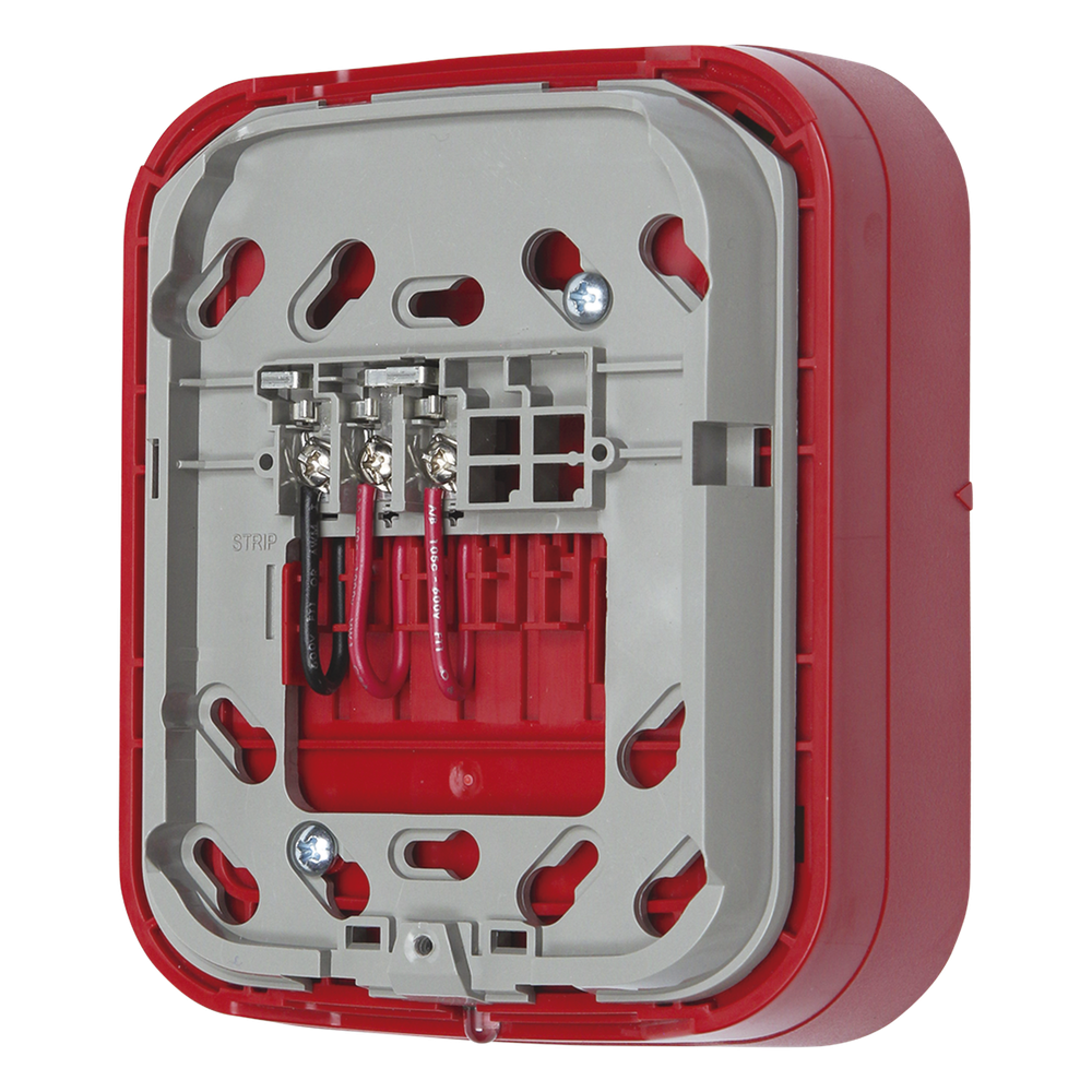 FIRE-LITE WAV-RL - BASE INALÁMBRICA DIRECCIONABLE / MONTAJE EN PARED / SALIDA 24 VDC / RED DE MALLA SWIFT / COLOR ROJO /