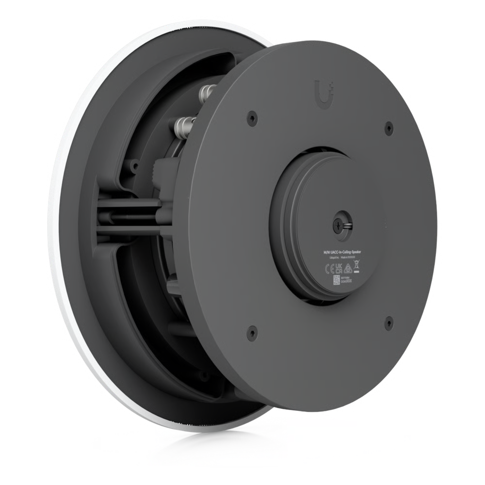 UNIFI IN-CEILING SPEAKER ALTAVOZ EMPOTRABLE DE TECHO / WOOFER 6.5" 130W / TWEETER 1" PIVOTE ±15° / 8 OHMS / COBERTURA SIMÉTRICA AXIAL DE 90° / NDAA COMPLIANT
