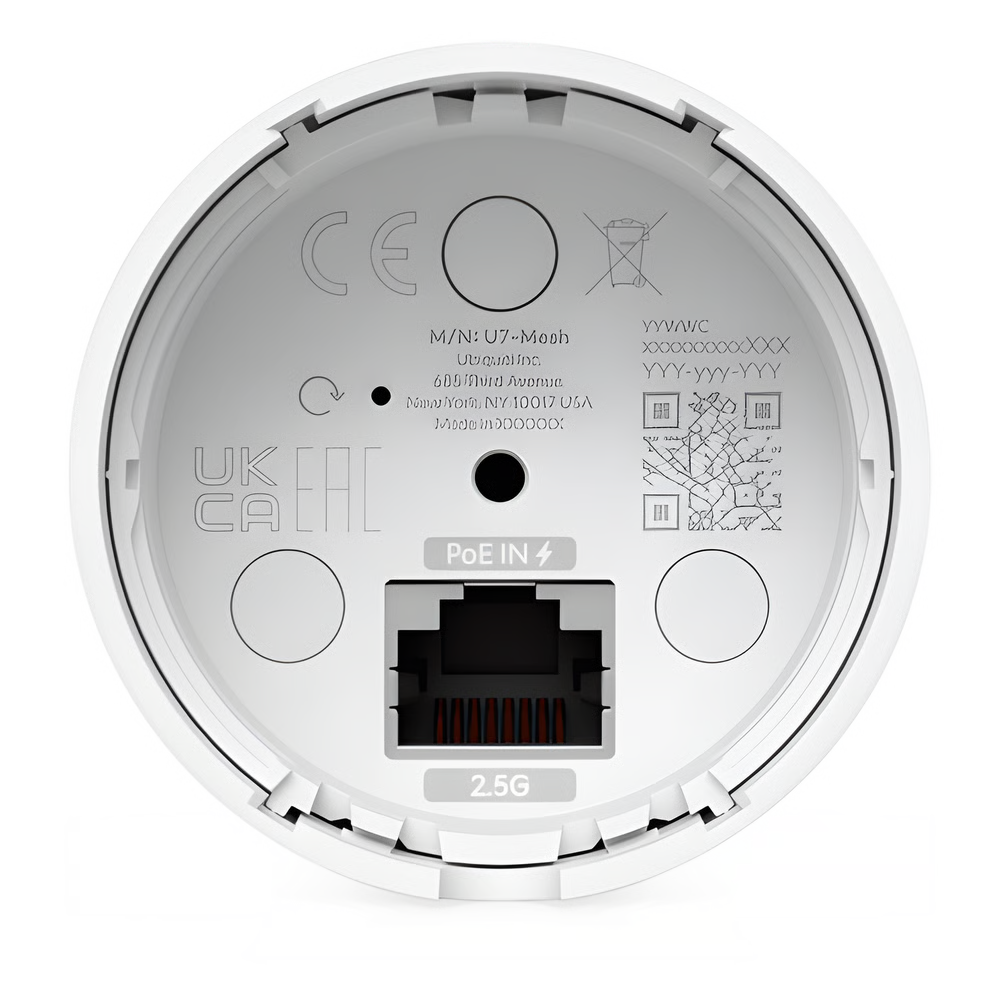 U7-MESH - PUNTO DE ACCESO WIFI 7 PARA INTERIOR Y EXTERIOR MESH, UPLINK 2.5 GBE, COBERTURA DE HASTA 140 M² Y CAPACIDAD PARA 200+ CLIENTES, MONTAJE EN PARED, POSTE O ESCRITORIO