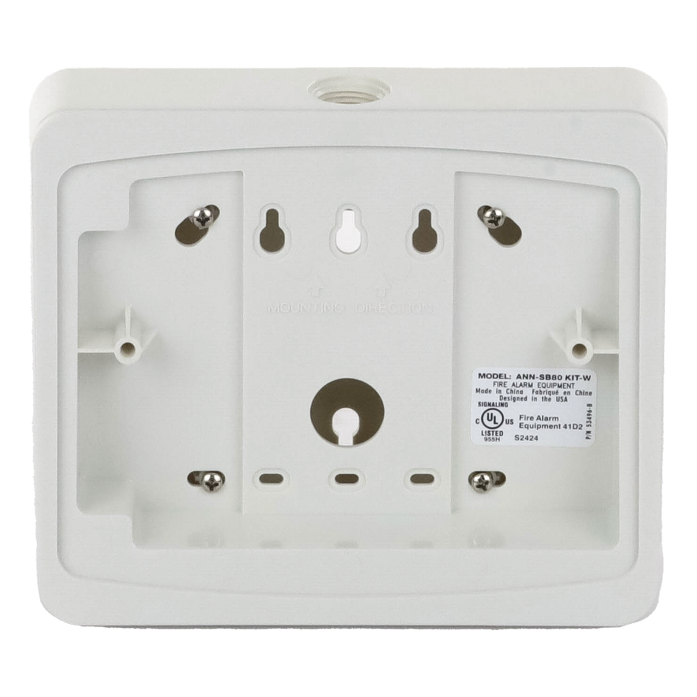 FIRE-LITE ANNSB80KITW - CAJA DE MONTAJE EN SUPERFICIE / CUÑA DE 15° / ENTRADAS 1/2" NPT / COMPATIBLE CAJAS 1 GANG Y 4"
