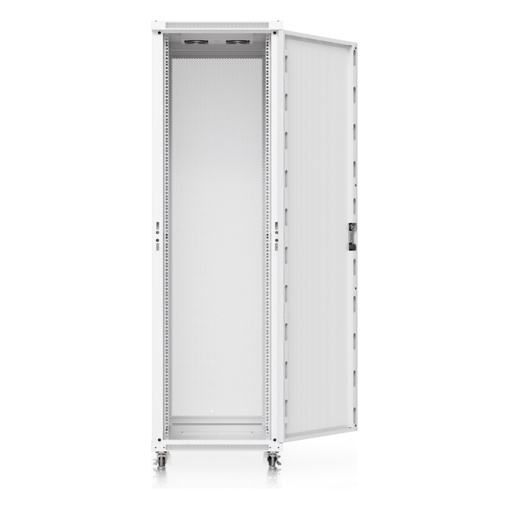 UACC RACK CABINET 42U (600 × 800 MM) – GABINETE DE PISO TOTALMENTE ENSAMBLADO CON VENTILADORES INTEGRADOS, PANELES REMOVIBLES, RUEDAS CON SEGURO Y PUERTA FRONTAL PERFORADA PARA ÓPTIMO FLUJO DE AIRE