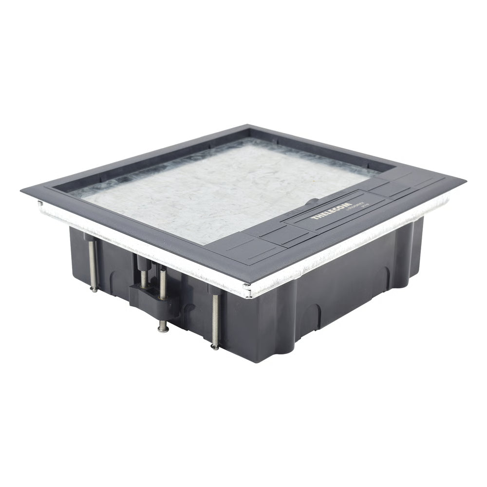 CAJA DE PISO PARA DOS MÓDULOS UNIVERSALES (SOCKET M2), PARA ALIMENTACIÓN ELÉCTRICA Y REDES DE DATOS (11000-33401) NO INCLUYE FACEPLATES