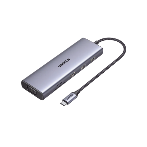 HUB USB-C (DOCKING STATION) 9 EN 1 | 3 USB-A 3.0 | USB-C PD CARGA 100W | HDMI 4K@30HZ | RJ45 (GIGABIT ETHERNET) | VGA | LECTOR TARJETAS SD + MICRO SD (TF) USO SIMULTÁNEO | CHIP DE ÚLTIMA GENERACIÓN | CAJA DE ALUMINIO.-PC y Smartphones-UGREEN-15600-Bsai Seguridad & Controles