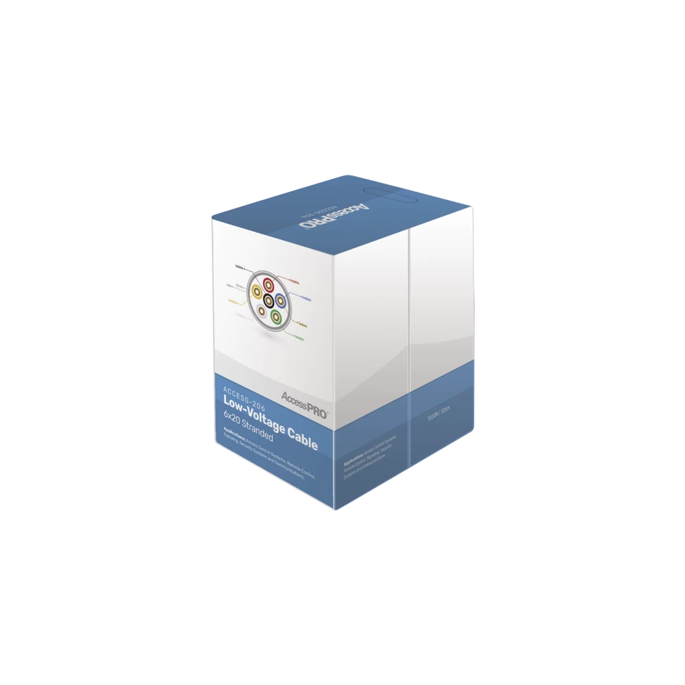 6 CONDUCTORES DE COBRE TRENZADO CALIBRE 20, AISLAMIENTO INDIVIDUAL DE FRPVC DE ALTA CALIDAD, CUBIERTA EXTERIOR DE PVC CON PROTECCIÓN ANTI-FLAMA CM. PARA APLICACIONES DE CONTROL DE ACCESO-Cableado-ACCESSPRO-Bsai Seguridad & Controles
