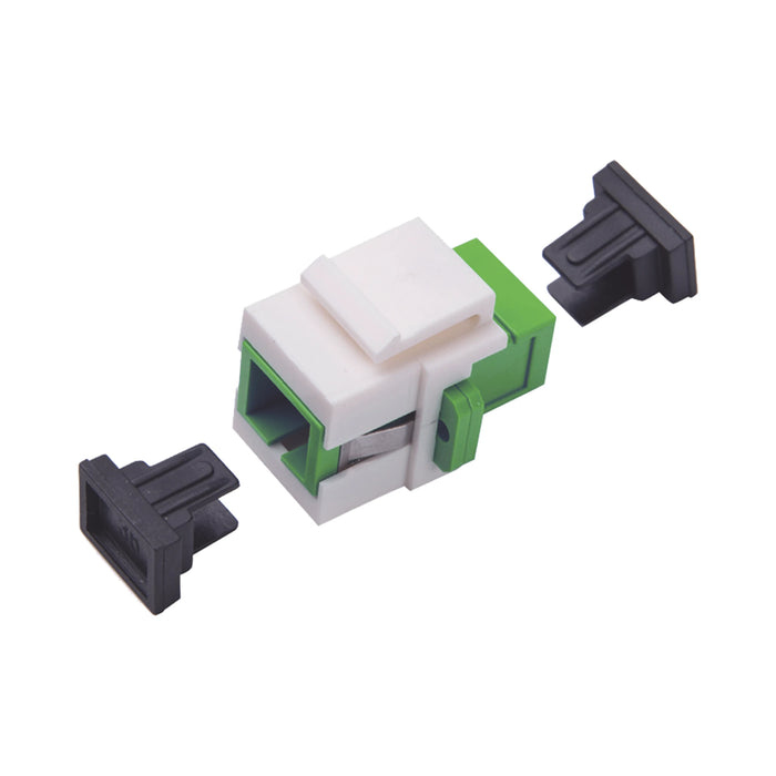 ACOPLADOR KEYSTONE DE FIBRA OPTICA MONOMODO SC/APC SIMPLEX A SC/APC-Jacks / Plugs-LINKEDPRO-Bsai Seguridad & Controles