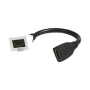 ADAPTADOR HDMI CON PIGTAIL HEMBRA-HEMBRA, PARA VÍDEO 720, 1080P, 4K UHD COMPATIBLE CON FACEPLATES MAX SIEMON DE 2 SALIDAS, COLOR BLANCO-Accesorios Videovigilancia-SIEMON-Bsai Seguridad & Controles