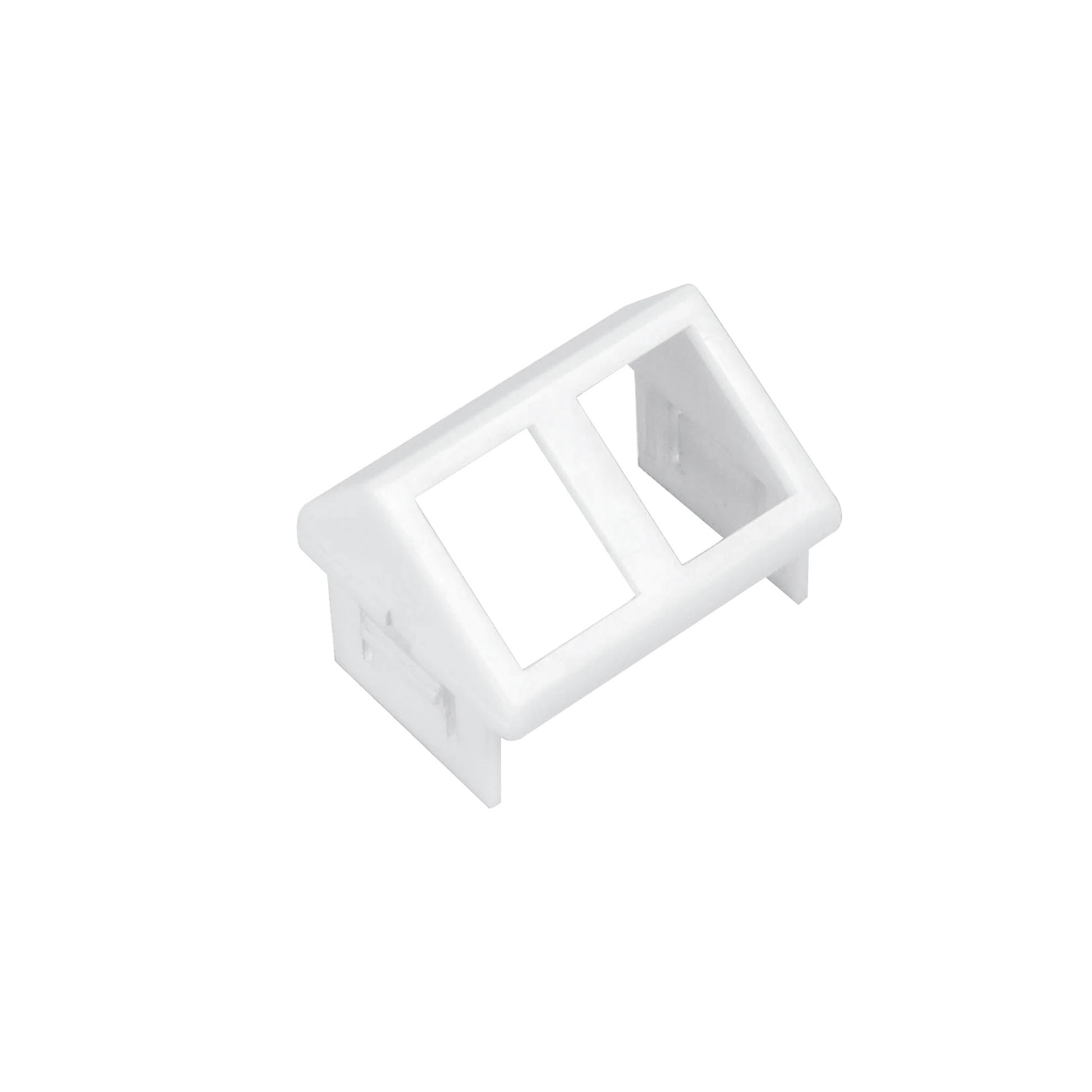 ADAPTADOR PARA PLACA DE PARED CT, DE DOS SALIDAS, ANGULADO, COLOR BLANCO-Faceplates-SIEMON-Bsai Seguridad & Controles