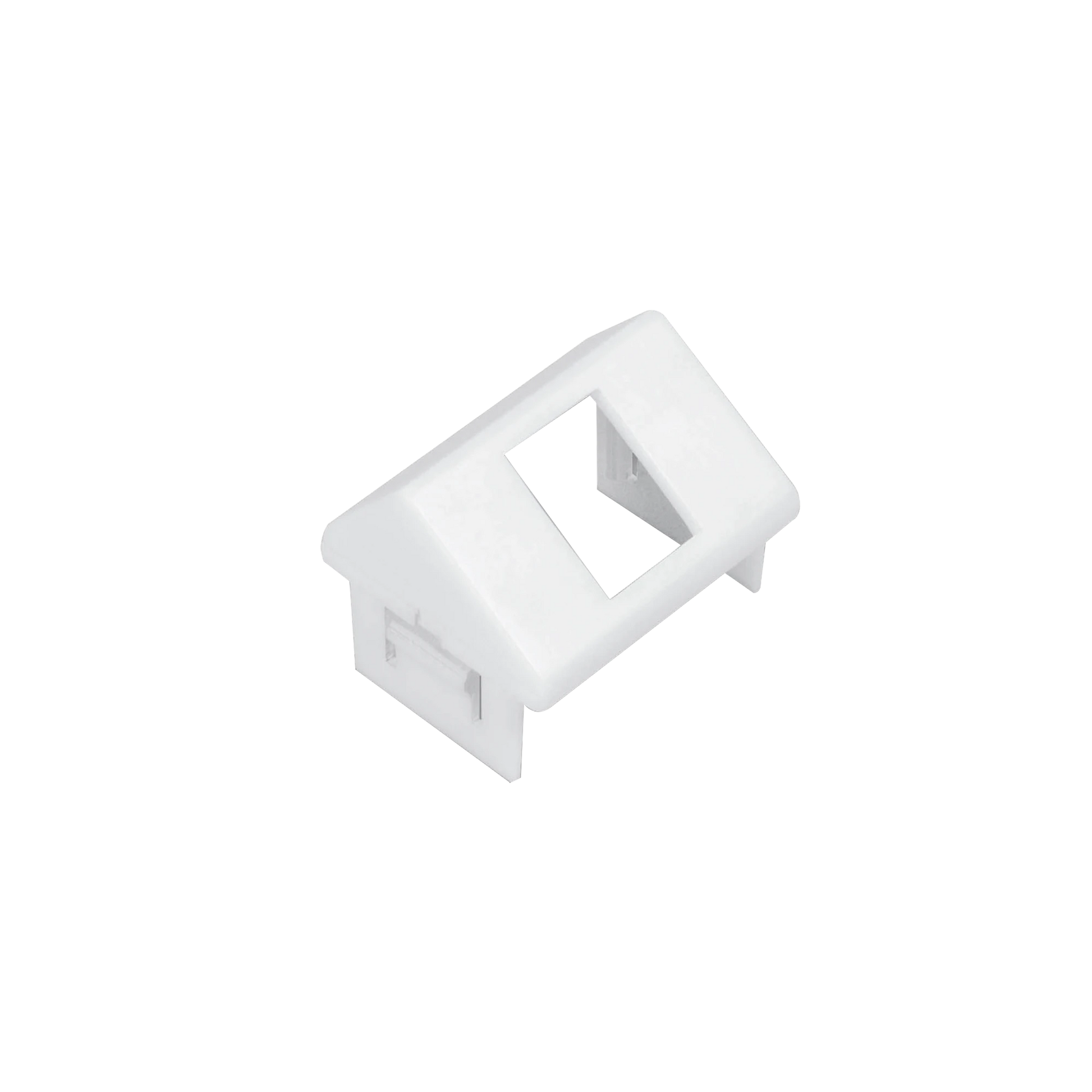 ADAPTADOR PARA PLACA DE PARED CT, DE UNA SALIDA, ANGULADO, COLOR BLANCO-Faceplates-SIEMON-Bsai Seguridad & Controles