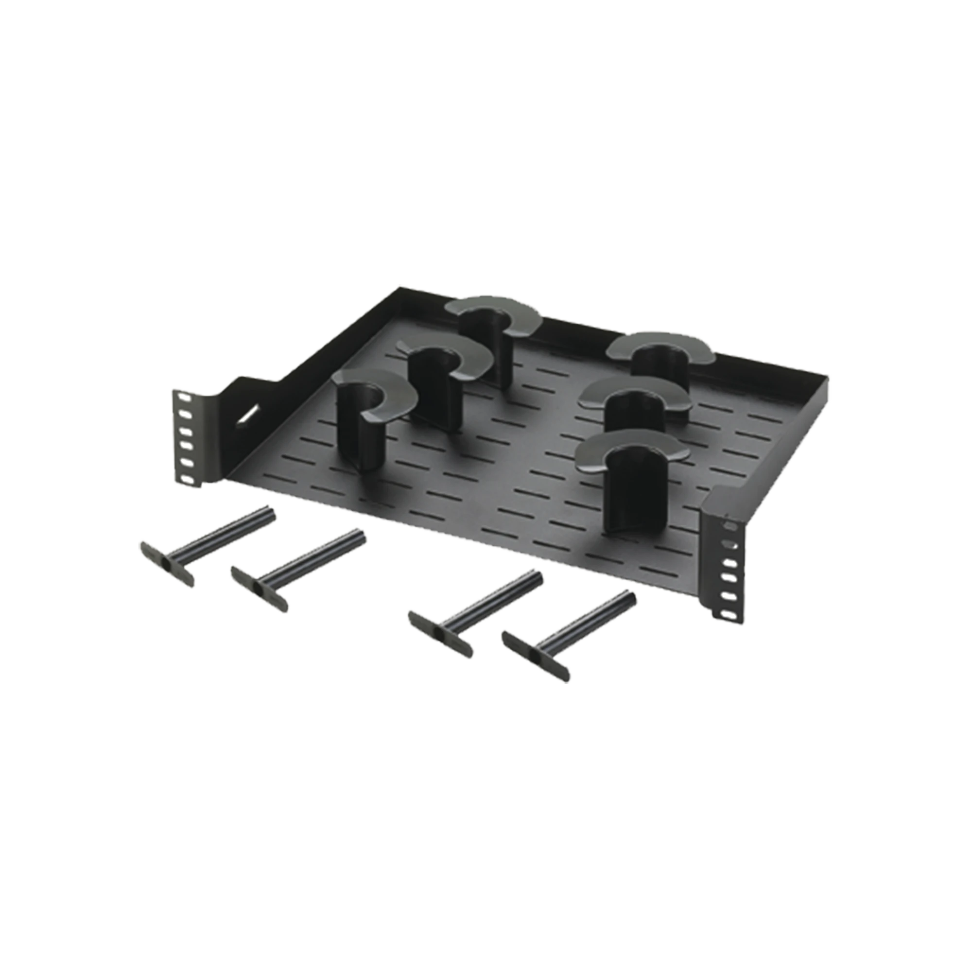 ADMINISTRADOR DE CABLE HORIZONTAL DE 2UR, CON POSTES PARA CONTROL DE RADIO DE CURVATURA, DE 19IN, COLOR NEGRO-Racks y Gabinetes-PANDUIT-Bsai Seguridad & Controles
