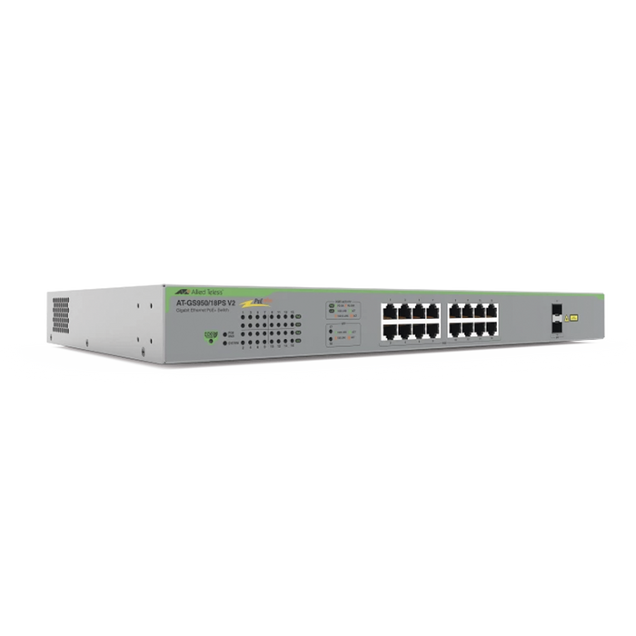 AT-GS950/18PS-V2-10 -- ALLIED TELESIS -- al mejor precio $ 13036.30 -- Automatización e Intrusión,Networking,Redes y Audio-Video,Switches PoE