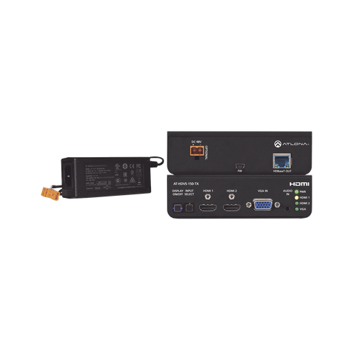 HDMI (2 INPUT) PLUS VGA SWITCHER W/ HDBASET OUTPUT ; POE W/ POWER SUPPLY-VoIP - Telefonía IP - Videoconferencia-ATLONA-AT-HDVS-150-TX-PSK-Bsai Seguridad & Controles