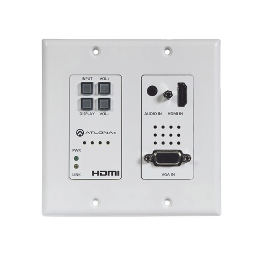 HDMI (2 INPUT) PLUS VGA SWITCHER ; CONTROL ; AND HDBASET OUTPUT (100 M) DECORA WAL-VoIP - Telefonía IP - Videoconferencia-ATLONA-AT-HDVS-200-TX-WP-Bsai Seguridad & Controles