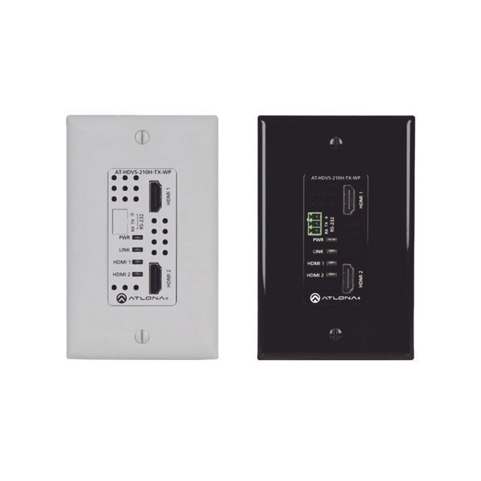 ATLONA SINGLE GANG DUAL HDMI WALL TRANSMITTER-VoIP - Telefonía IP - Videoconferencia-ATLONA-AT-HDVS-210H-TX-WP-Bsai Seguridad & Controles