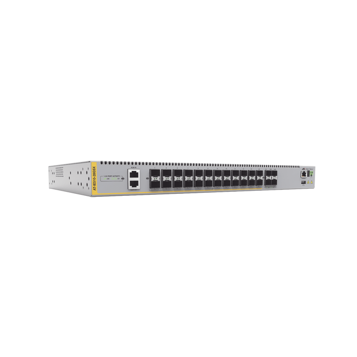 SWITCH STACKEABLE INDUSTRIAL ADMIN CAPA 3 D/24 PTOS 100/1000 SFP + 4 PTOS 10G SFP+-Networking-ALLIED TELESIS-AT-IE510-28GSX-80-Bsai Seguridad & Controles