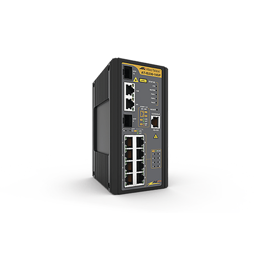 SWITCH INDUSTRIAL POE+ ADMINISTRABLE DE 8 PUERTOS 10/100/1000 MBPS + 2 PUERTOS SFP COMBO, 120 W-Switches-ALLIED TELESIS-AT-IS230-10GP-80-Bsai Seguridad & Controles