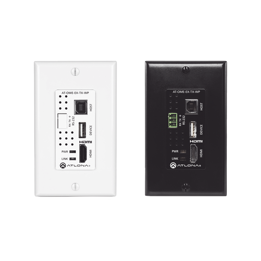 ATLONA SINGLE GANG TX WALL PLATE WITH USB PASS THROUGH-VoIP - Telefonía IP - Videoconferencia-ATLONA-AT-OME-EX-TX-WP-Bsai Seguridad & Controles