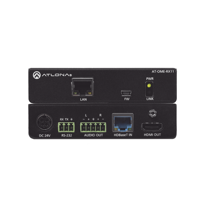 OMEGA 4K/UHD HDMI OVER HDBASET RECEIVER WITH CONTROL. AUDIO OUTPUT ; AND POE (POW-VoIP - Telefonía IP - Videoconferencia-ATLONA-AT-OME-RX11-Bsai Seguridad & Controles
