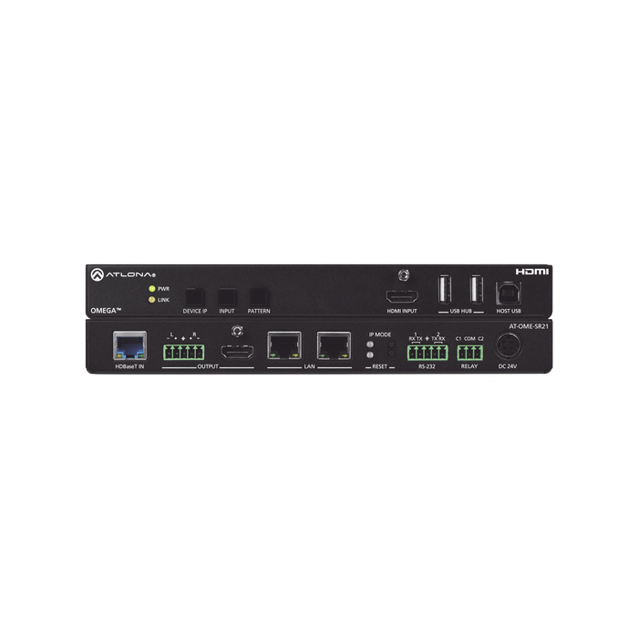 OMEGA 4K/UHD HDMI OVER HDBASET RECEIVER W/SCALER ; ETHERNET ; RS232 ; AUDIO OUTPUT ;-VoIP - Telefonía IP - Videoconferencia-ATLONA-AT-OME-RX21-Bsai Seguridad & Controles