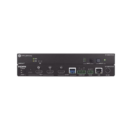 OMEGA SWITCHING TRANSMITTER WITH 2X HDMI AND 1X USB-C WITH ANALOG AUDIO OUTPUT-VoIP - Telefonía IP - Videoconferencia-ATLONA-AT-OME-ST31A-Bsai Seguridad & Controles