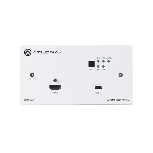ATLONA DUAL- GANG TX WALL PLATE WITH USB PASS THROUGH FOR EUROPE-VoIP y Telefonía IP-ATLONA-AT-OME-TX21-WP-E-Bsai Seguridad & Controles