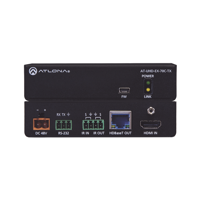 ATLONA HDMI TRANSMITTER W/IR AND RS232-VoIP y Telefonía IP-ATLONA-AT-UHD-EX-70C-TX-Bsai Seguridad & Controles