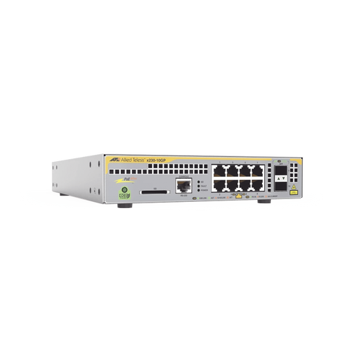 SWITCH POE+ ADMINISTRABLE CAPA 3 D/8 PTOS 10/100/1000 + 2 SFP INCLUYE MONTAJE AT-RKMT-J14-Switches-ALLIED TELESIS-AT-X230-10GP-R-10-Bsai Seguridad & Controles