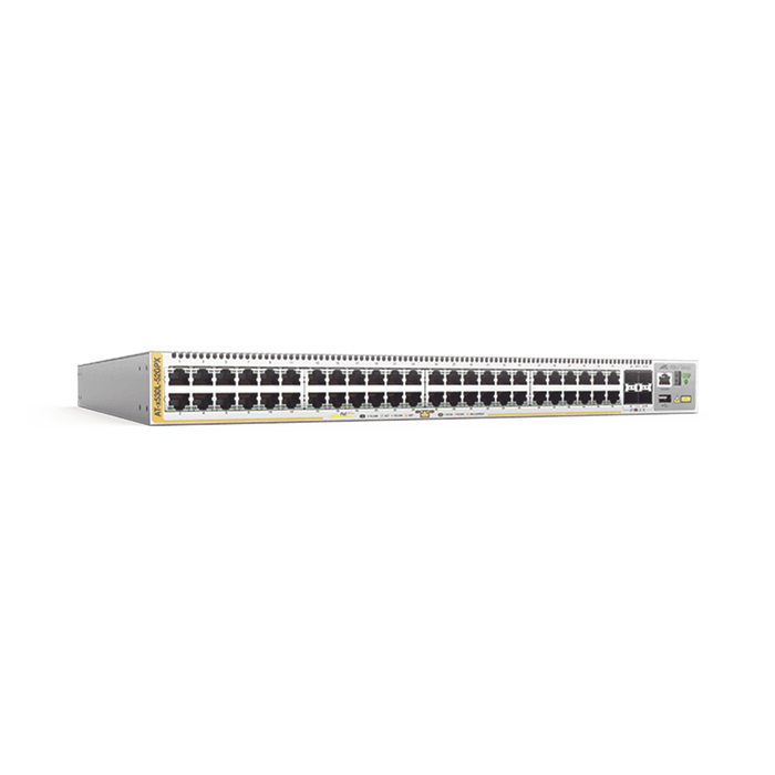 SWITCH POE+ STACKEABLE CAPA 3, 48 PUERTOS 10/100/1000 MBPS + 4 PUERTOS SFP+ 10 G, HASTA 740 W, FUENTE REDUNDANTE-Switches PoE-ALLIED TELESIS-AT-X530L-52GPX-10-Bsai Seguridad & Controles