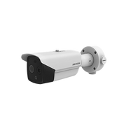 BALA IP DUAL / TÉRMICA 3.1 MM (320X 240) / ÓPTICO 4 MM (4 MEGAPIXEL) / 40 MTS IR / IP66 / POE / TERMOMÉTRICA / DETECCIÓN DE TEMPERATURA-Cámaras IP-HIKVISION-Bsai Seguridad & Controles