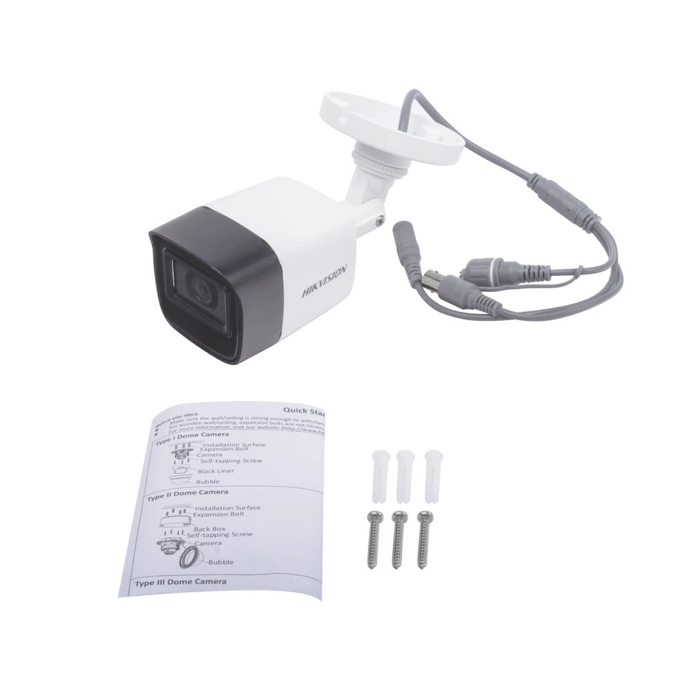 BALA TURBOHD 2 MEGAPIXEL / GRAN ANGULAR 106° / LENTE 2.8 MM / AUDIO POR COAXITRON / 30 MTS IR EXIR / EXTERIOR IP67 / 4 TECNOLOGÍAS / DWDR-Cámaras-HIKVISION-Bsai Seguridad & Controles