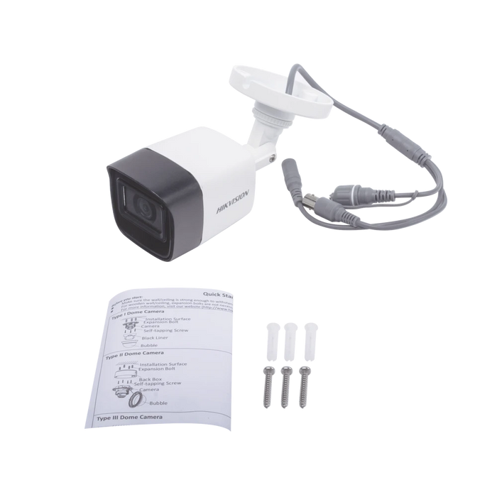 BALA TURBOHD 2 MEGAPIXEL / GRAN ANGULAR 106° / LENTE 2.8 MM / AUDIO POR COAXITRON / 30 MTS IR EXIR / EXTERIOR IP67 / 4 TECNOLOGÍAS / DWDR-Cámaras-HIKVISION-Bsai Seguridad & Controles