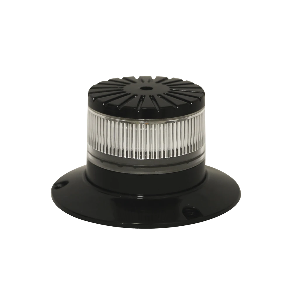 BALIZA LED COMPACTA DISCRETA, DOMO CLARO, COLOR AMBAR-Torretas-ECCO-Bsai Seguridad & Controles