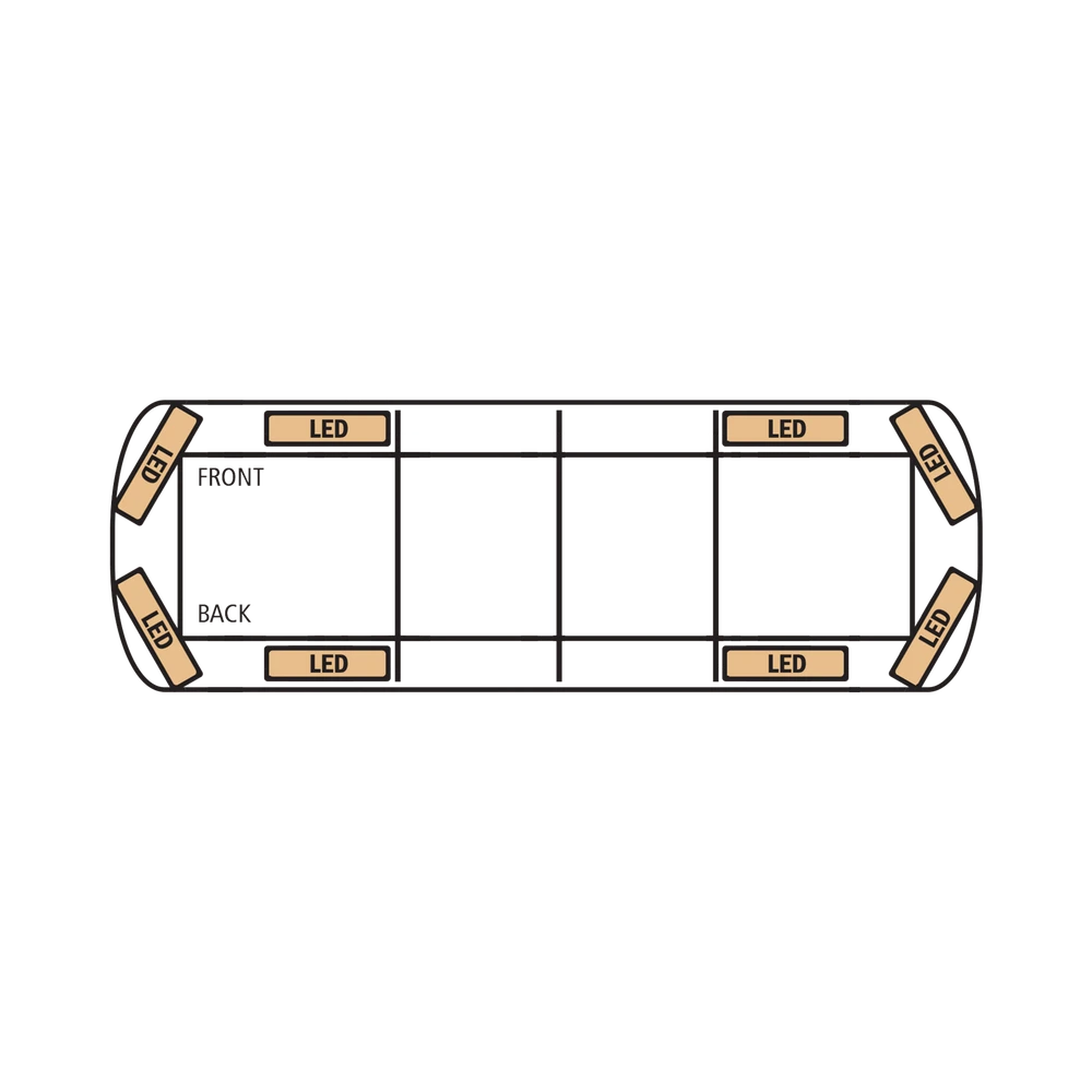 BARRA DE LUCES VANTAGE PRO ULTRA BRILLANTE CON 58 PODEROSOS LED ÚLTIMA GENERACIÓN (3 W/LED)-Torretas-ECCO-Bsai Seguridad & Controles