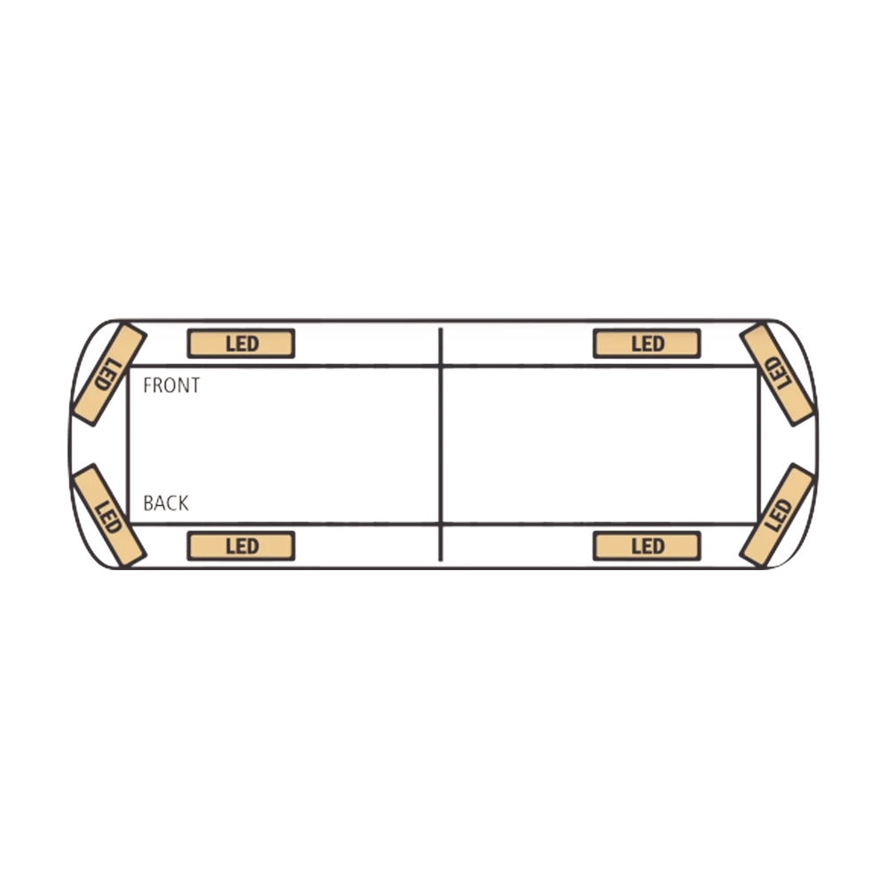 BARRA DE LUCES VANTAGE PRO ULTRA BRILLANTE CON 58 PODEROSOS LED ÚLTIMA GENERACIÓN (3 W/LED)-Torretas-ECCO-Bsai Seguridad & Controles