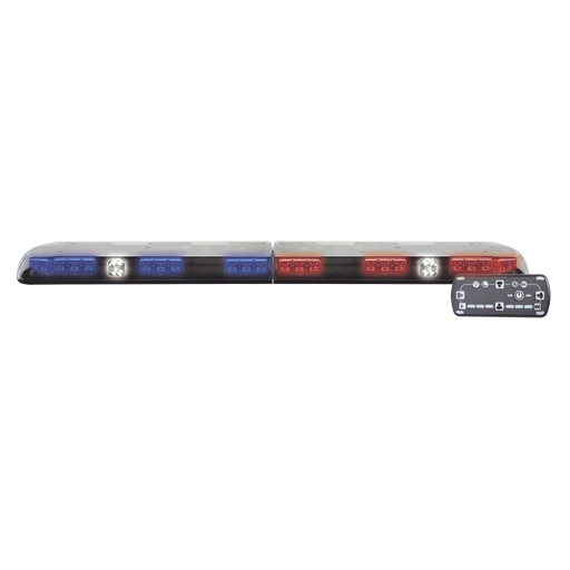 BARRA DE LUCES VANTAGE PRO ULTRA BRILLANTE CON 64 PODEROSOS LEDS ÚLTIMA GENERACIÓN, COLOR ROJO/AZUL-Torretas-ECCO-Bsai Seguridad & Controles