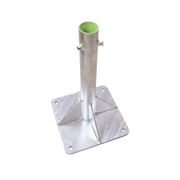 BASE PARA MÁSTIL HASTA 2" CON OPRESORES, BASE DE 30 X 30 CM Y TUBO DE 50 CM CED. 30. GALV. INMERSIÓN-Accesorios para Torres Arriostradas-SYSCOM TOWERS-Bsai Seguridad & Controles