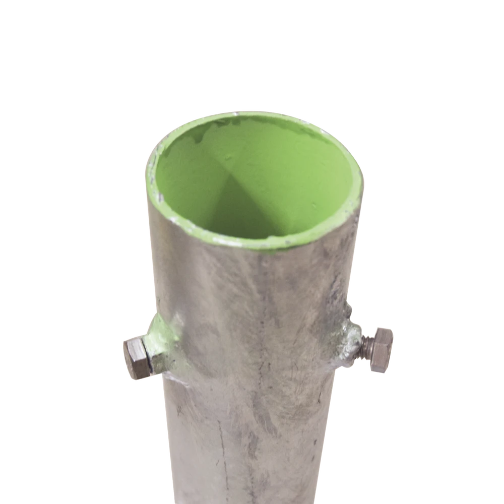 BASE PARA MÁSTIL HASTA 2" CON OPRESORES, BASE DE 30 X 30 CM Y TUBO DE 50 CM CED. 30. GALV. INMERSIÓN-Accesorios para Torres Arriostradas-SYSCOM TOWERS-Bsai Seguridad & Controles