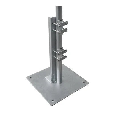 BASE RECTA REFORZADA GALVANIZADA PARA MÁSTIL DE 1 A 2 DE DIÁMETRO.-Torres y Mástiles-SYSCOM TOWERS-Bsai Seguridad & Controles